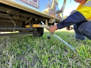 Watering System on the Water-Tipper Truck
